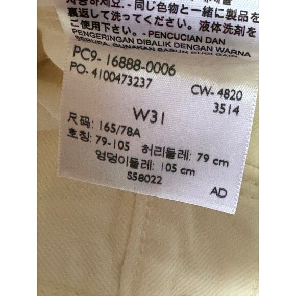 Levi's Mom Shorts High Rise Women’s 31 Relaxed A-Line Silhouette Ivory Denim - Picture 7 of 9